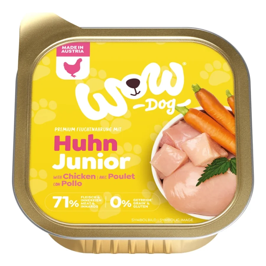 WOW nourriture humide pour chien, Junior 11x150 g Poulet