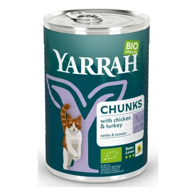 Yarrah Adult Bio Bouchées 12 x 405 g Poulet et dinde