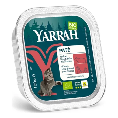 Yarrah Adult Bio Bouchées en sauce 16 x 100 g Poulet et bœuf
