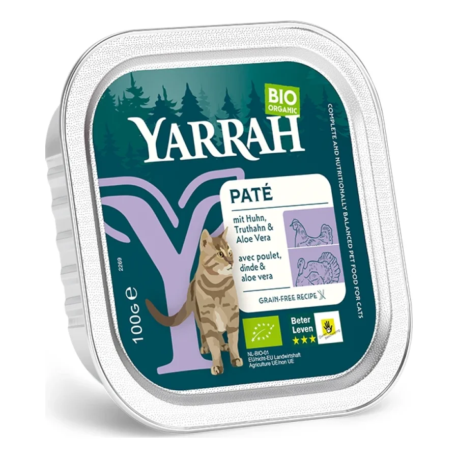Yarrah Adult Bio Bouchées en sauce 16 x 100 g Poulet et dinde