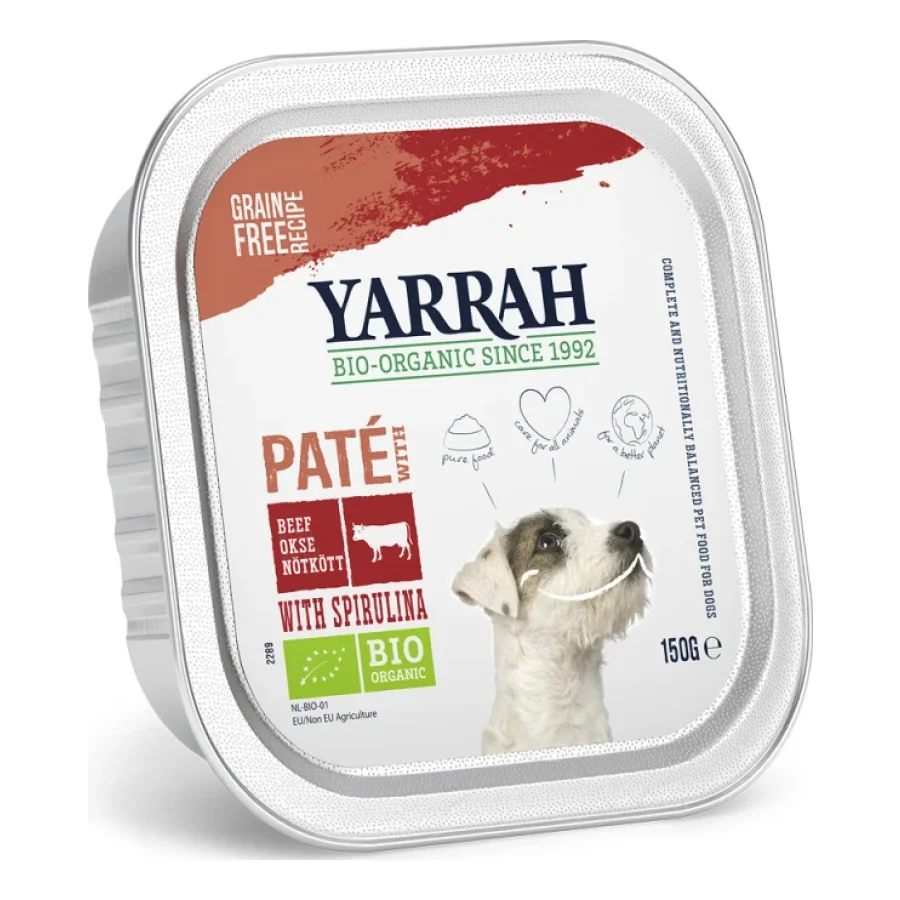 Yarrah Bio Adult 12x150 g Bœuf, spiruline