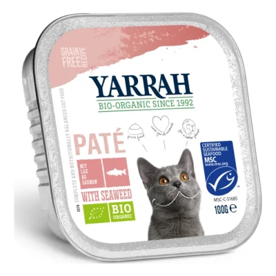 Yarrah Bio Pâté Adult Poulet & saumon 16x100 g
