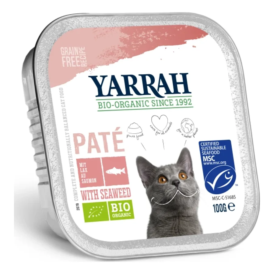 Yarrah Bio Pâté Adult Poulet & saumon 16x100 g
