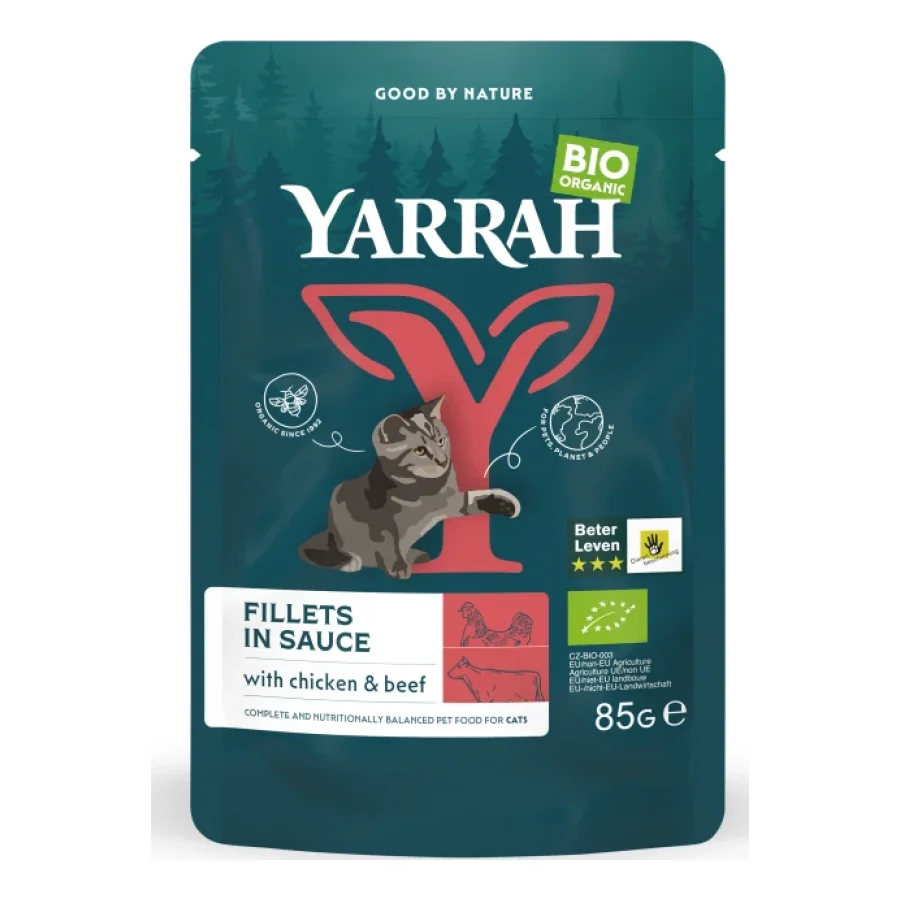 Yarrah Bio Pouch Filets en sauce 14x85g Bœuf