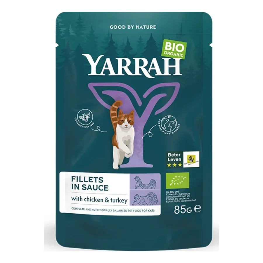 Yarrah Bio Pouch Filets en sauce 14x85g Dinde
