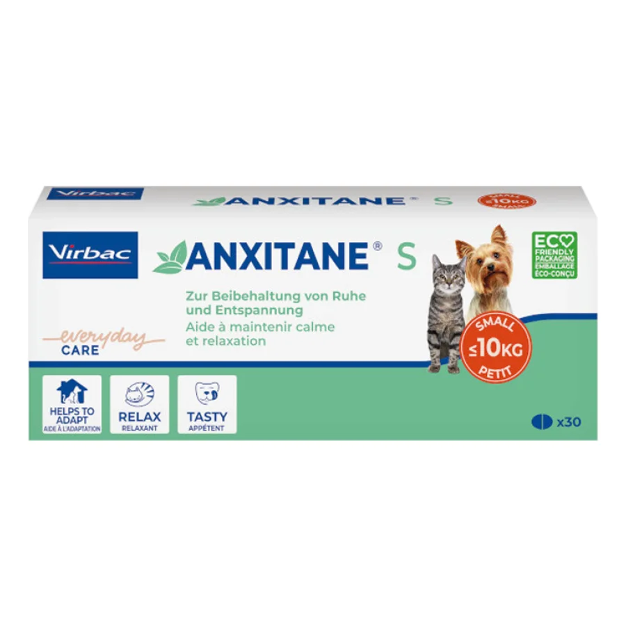 Virbac Anti-stress Anxitane S 30 comprimés pour chien et chat