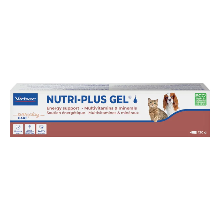 Virbac Nutri-Plus Gel Ergänzungsfuttermittel für Hunde und Katzen 120 g