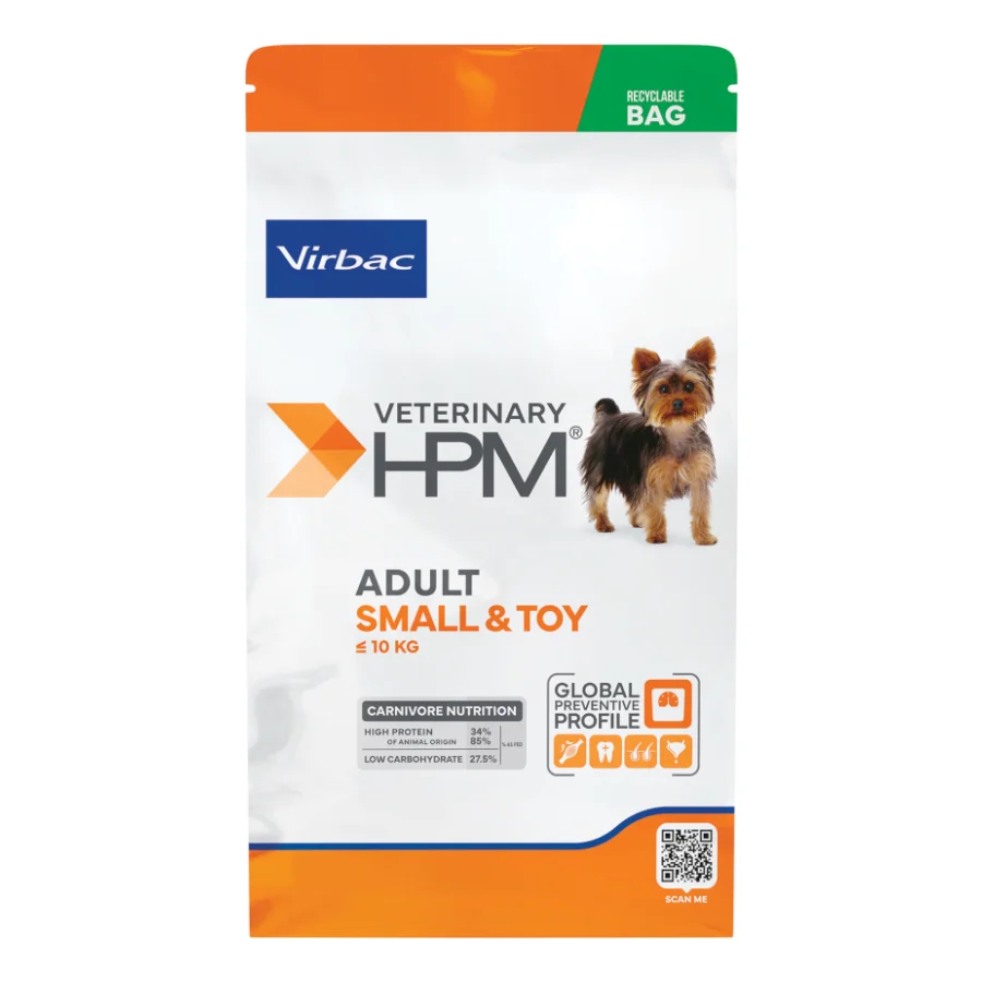 Virbac Veterinary HPM Adult Dog Small & Toy croquettes pour chien 7 kg