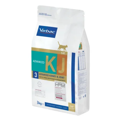 Virbac Veterinary HPM Advanced Kidney & Joint Support KJ3 pour chat 2 x 3 kg