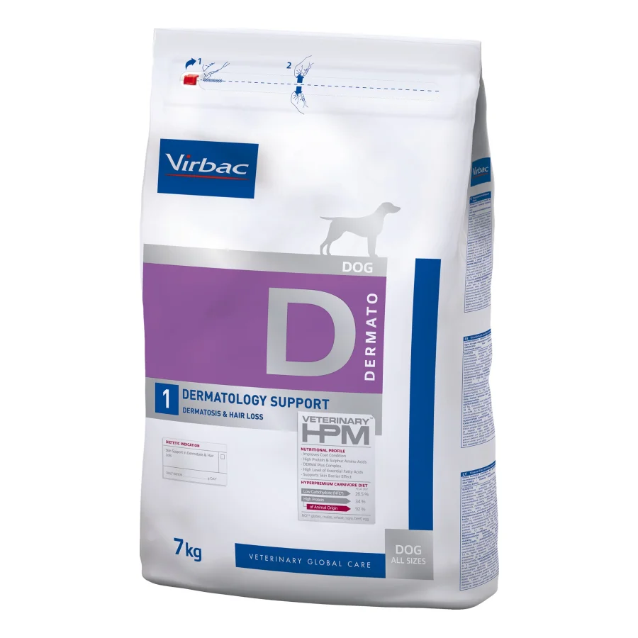 Virbac Veterinary HPM Dermatology Support D1 pour chien 7 kg