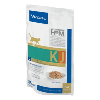 Virbac Veterinary HPM Kidney & Joint KJ2 aliment humide pour chat 24x85 g
