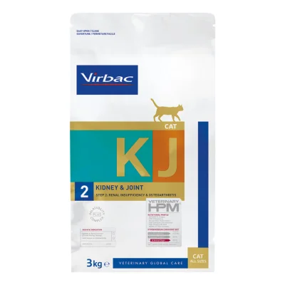 Virbac Veterinary HPM Kidney & Joint Support KJ2 pour chat 2 x 3 kg