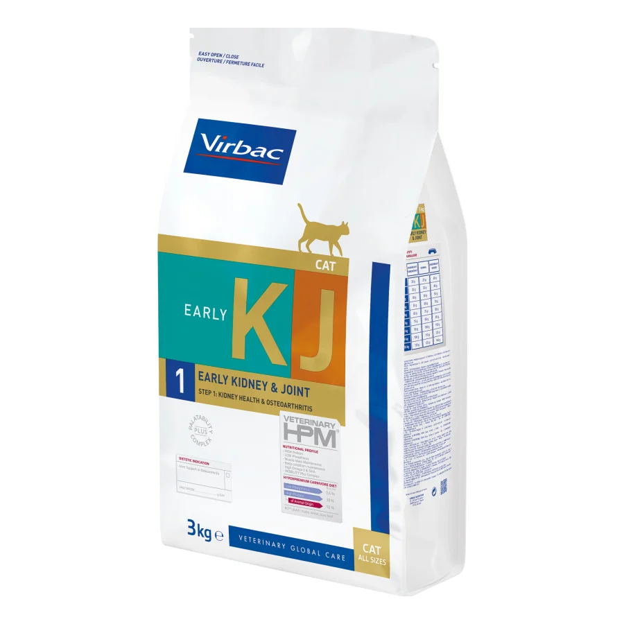 Virbac Veterinary HPM KJ1 Early Kidney & Joint Support pour chat 3 kg